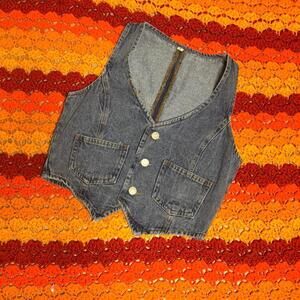 Women's Blue and Navy Gilet